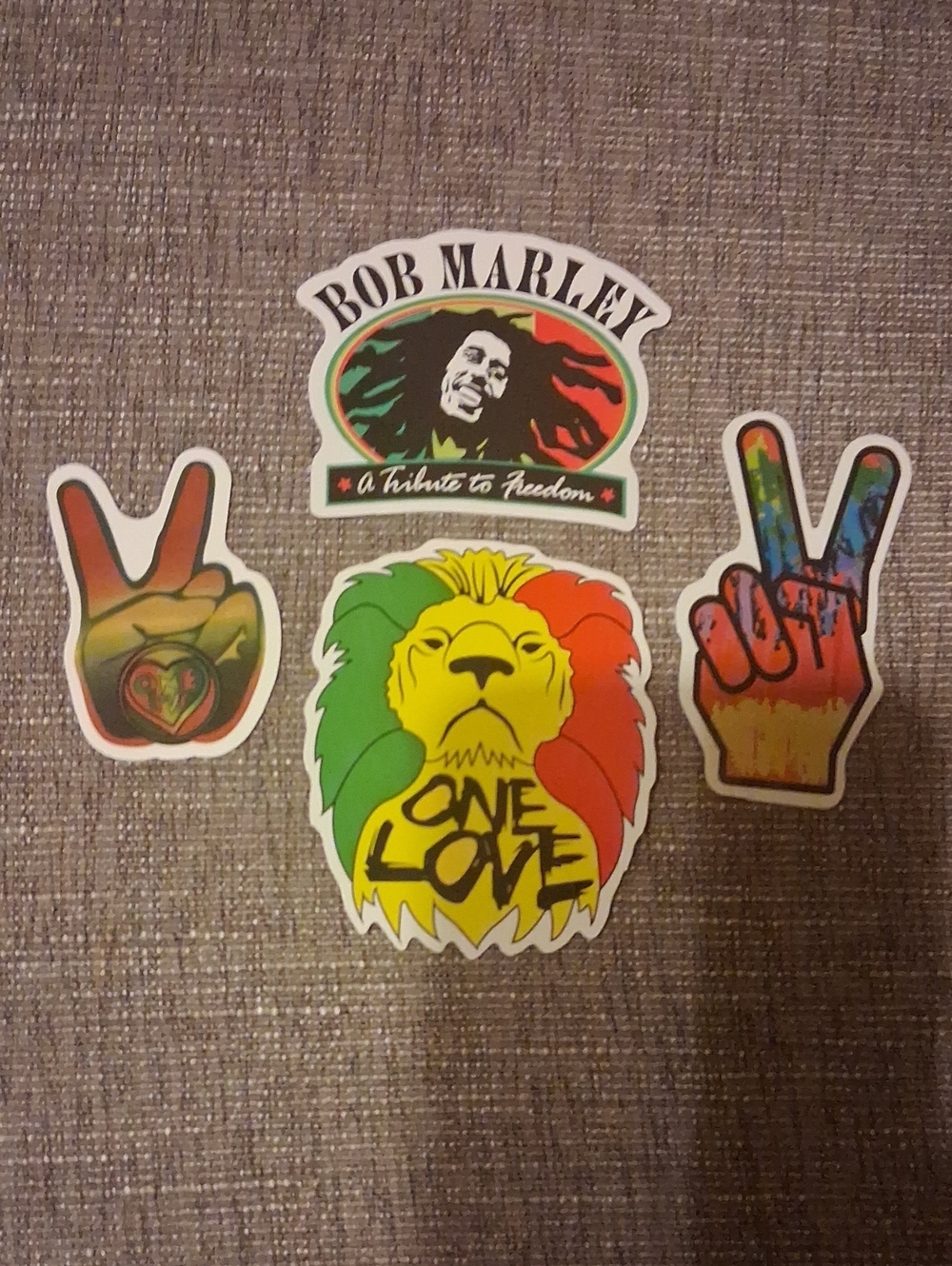 One Love Rasta Lion Sticker Set - Multicolor